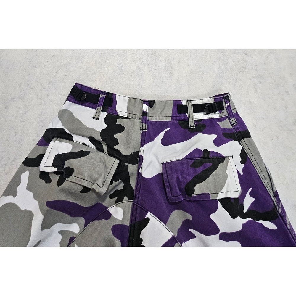 Rothco Cargo Pants Women Small 27 X 30 Purple Camo parachute Vtg Y2K 90s Baggie - Picture 9 of 12
